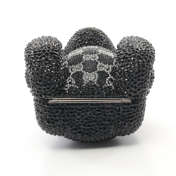 Gucci GG Teddy Bear Shoulder Bag Swarovski Crystals Black Multicolor - Picture 8 of 8
